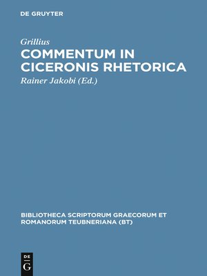cover image of Commentum in Ciceronis rhetorica